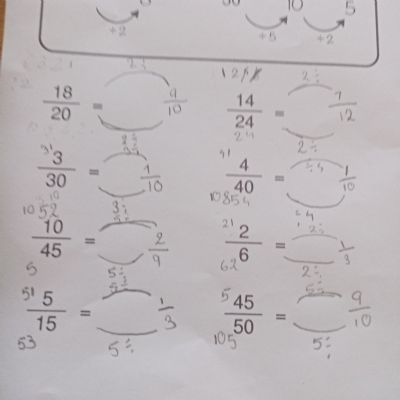 Simplifying fractions by Sophia Year4